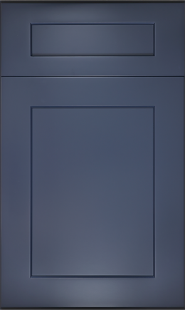 Blue Shaker cabinet door