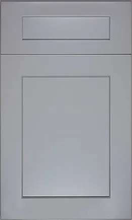 Gray Shaker cabinet door