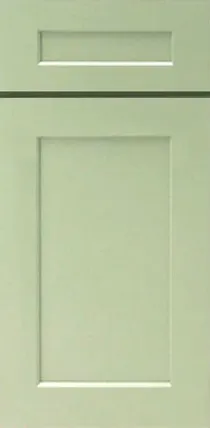 Shallow Green Shaker cabinet door